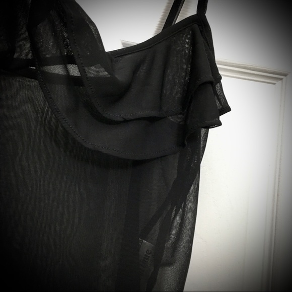 Just inTime Sheer Ruffle Cami, Wear Over or Under - Picture 2 of 6